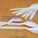 (FIM / JMP) Sendok Makan Plastik “Putih Susu” (Stock : Ready)