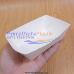 Piring Kertas SMALL (Ivory) – Untuk Kentang Goreng, Food Tester, dll (Stock : Indent)