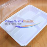 Box Bento Putih (XL) 5 Sekat / 5 Partisi (Stock : Ready)