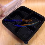 Lunch Box Bento Microwave & Freezer 5 Sekat – Hitam / Black “Imported” (Stock : Ready)