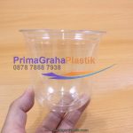 Gelas Oval U – Material PP & PET u/ Minuman BOBA – Bubble Brown Sugar