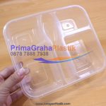 Kotak Bento Microwave 4 Sekat dengan 1 Slot Sendok & Garpu (Stock : Ready)